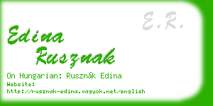 edina rusznak business card
